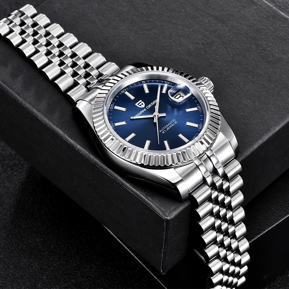 New waterproof mechanical watch PAGANI DESIGN series luxury classic blue dial ghost for men automatic watches stainless steel