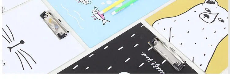 Милый Кот медведь А4 планшет для бумаг Kawai клубника папка клип доска Блокнот корейский канцелярские принадлежности офисные школьные принадлежности