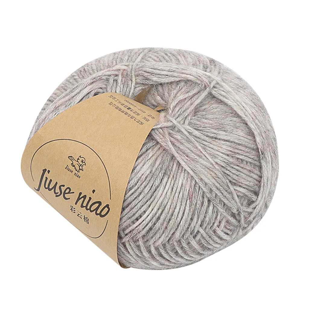 Colorful Cloud Cotton Hand-Knitted In Coarse Wool Crochet Diy Sweater Line Scarf Lanyard Ficelles Couleurs Thread Cord