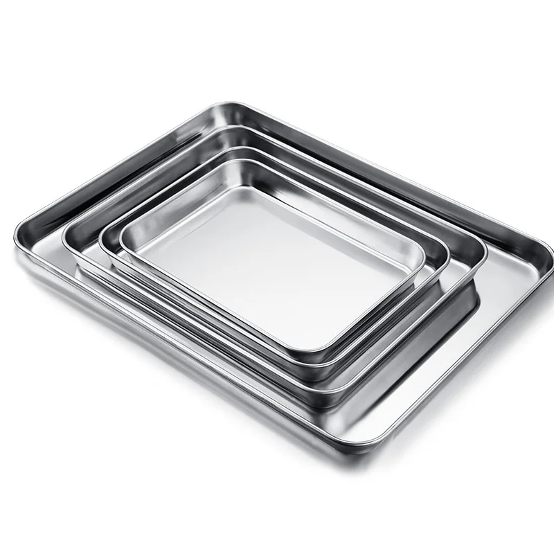Storage Tray Wooden Serving Tray Kitchen Tray Bamboo Organizer Tray Jewelry Storage Tray Stainless Steel Food Storage Trays Rectangle Steamed Sausage Fruit Pans Water Bread Kitchen Baking Shallow Dish Serving Plate