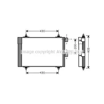 

Condenser with will drain \ Peugeot Partner 1.6HDi 01 AVA q