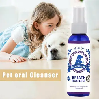 

60ML Cats Dogs Anti Portable Oral Care Dental Spray Pet Breath Freshener Bad Teeth Deodorant Treatment Odor Remove