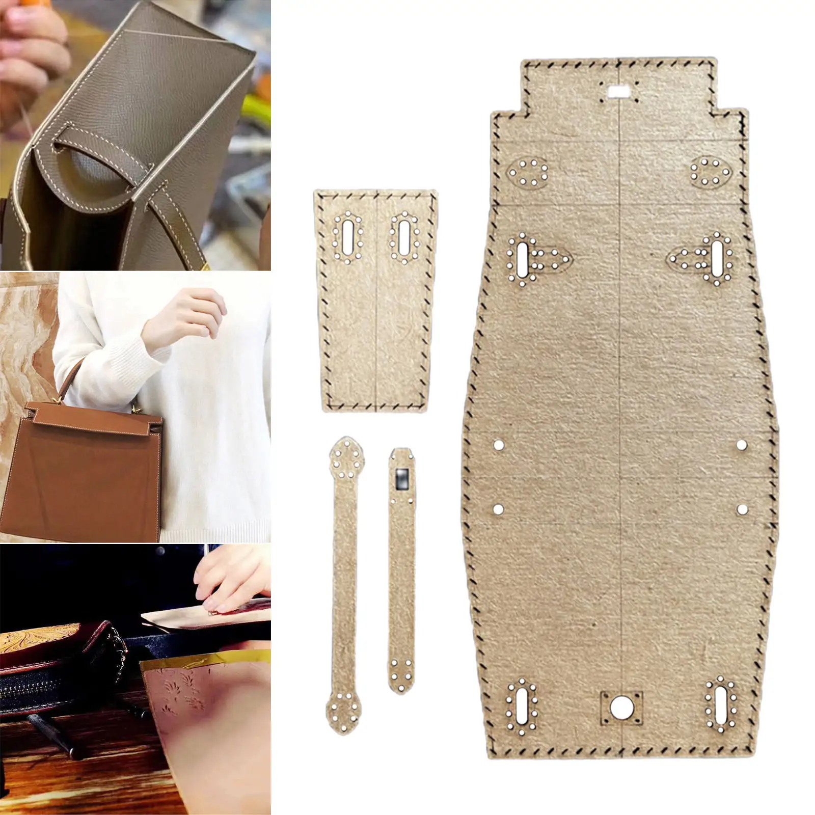 DIY leather craft Mini bag Small bag Handbag Pendant sewing pattern template