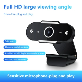 

HD 2K Webcam Computer PC Web Camera with Microphone for Live Broadcast Video Calling Conference Work Camara Web PC
