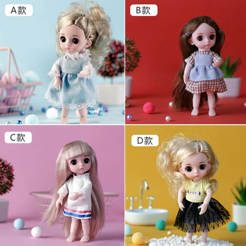 

OTPRO Freedomteller 1/8 BJD SD Doll 16cm Girl Slender Body Free Eye Balls Fashion Shop Lillycat toys gift