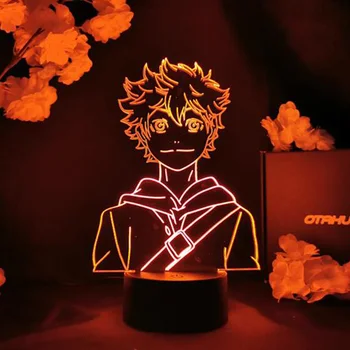

Haikyuu Shoyo Hinata Figure Acrylic Led Night Light Animefor Kids Bedroom Decor Nightlight Cool Manga Gadget Child Table Lamp