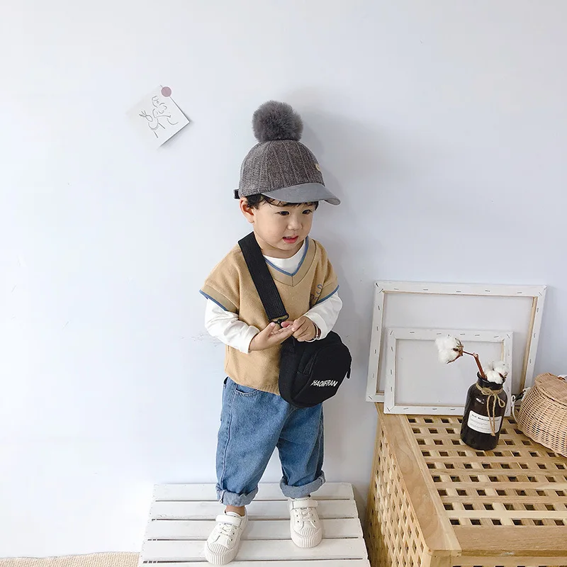 

2020 New Style Canvas CHILDREN'S Bag Shoulder Bag Casual Korean-style Versitile Fashion Solid Color Small Shoulder Bag Fashion