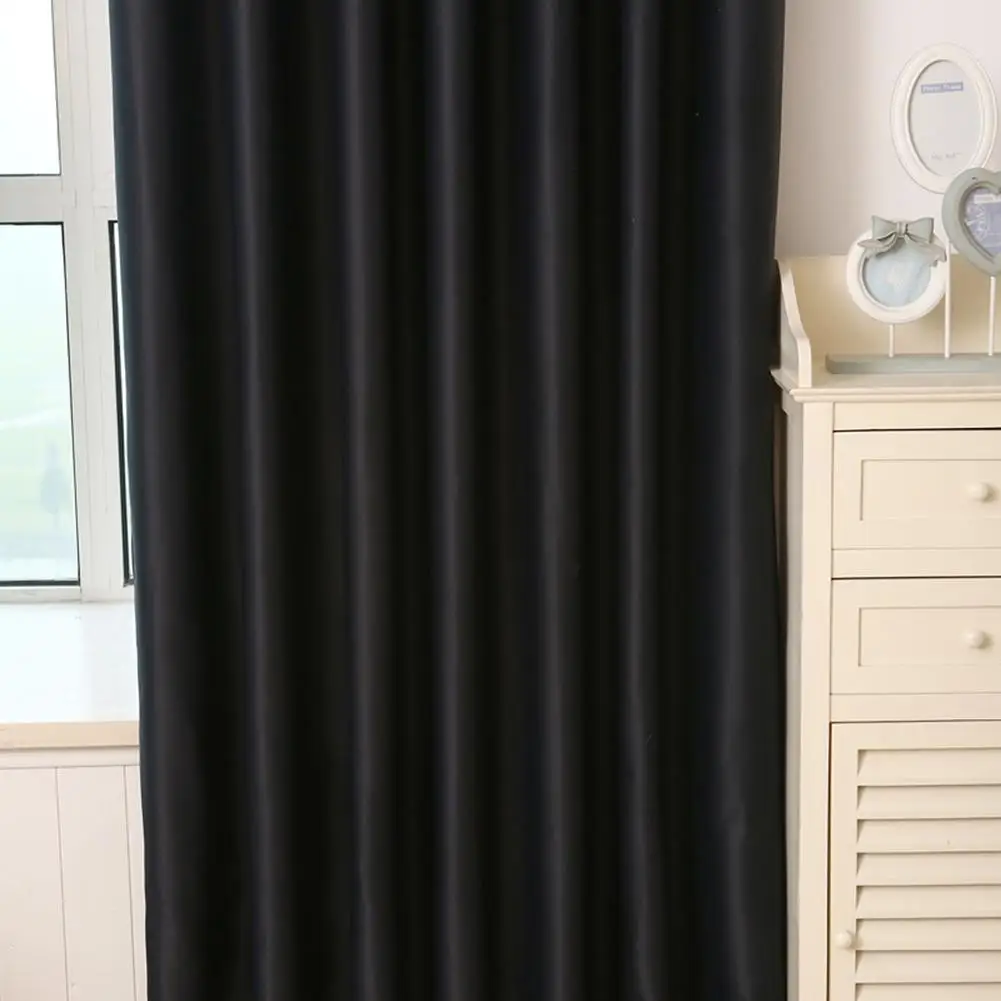 Затемненный занавес s сплошной цвет затемненная ткань изоляция занавес для гостиной спальни