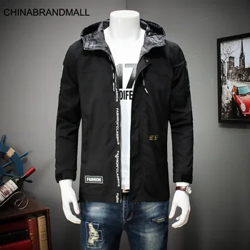 

Season Men Plus Fat Plus Size Long Fund With Cap Windbreaker Young Men Leisure Coat Jacket Shirt