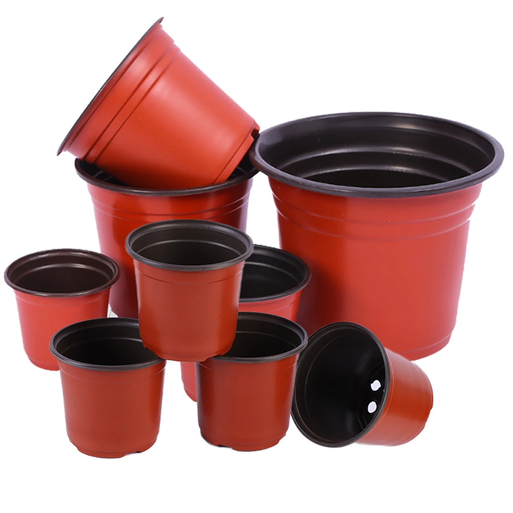 Mini Plastic Flower Pot with Holes Grow Box Fall Resistant Tray for Home Garden Plant Pot Nursery vegetables Transplant 20/50PCS flower pot,hydroponic flower pot,plant pot