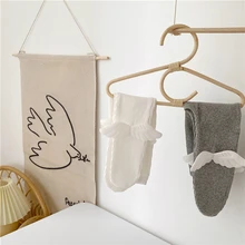 EnkeliBB/весенние Хлопковые Штаны с милыми крыльями ангела для маленьких девочек, летние штаны в Корейском стиле для малышей