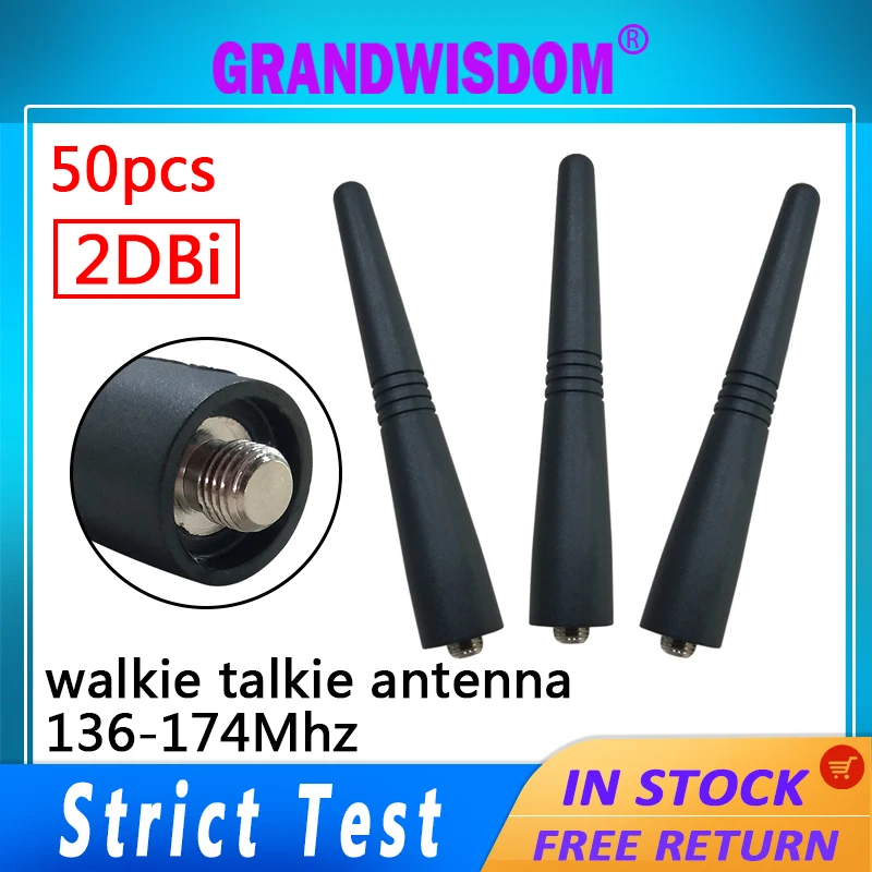 Рация-антенна 50 шт. VHF 136-174 МГц совместимая с motorola HT750 HT1250 HT1550 GP340 GP380 GP360 CP150 CT250 CT450