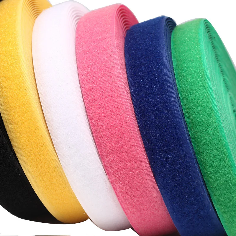 Color : 14blue ZICHEN 2cm*1M Velcros Colorful Nylon Hook Loop Fastener No Glue Sweing Magic Tape Cable Ties Sewing-on Strips Accessories