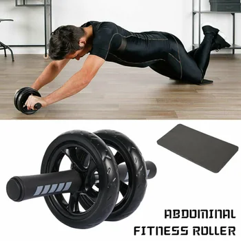 

Exercise Wheel Abdominal Core Strength Gym Fitness Training Roller W/ Knee Mat Small And Lightweight Easy To Carry