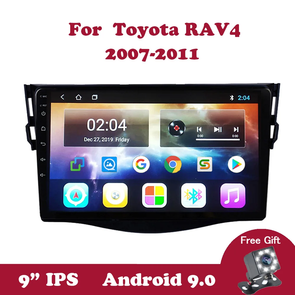 

Android 9.0 IPS GPS Navigation WiFi Video Player for Toyota RAV4 RAV 4 2007 2008-2011 Car Multimedia Player Stereo DVD 9.0 inch