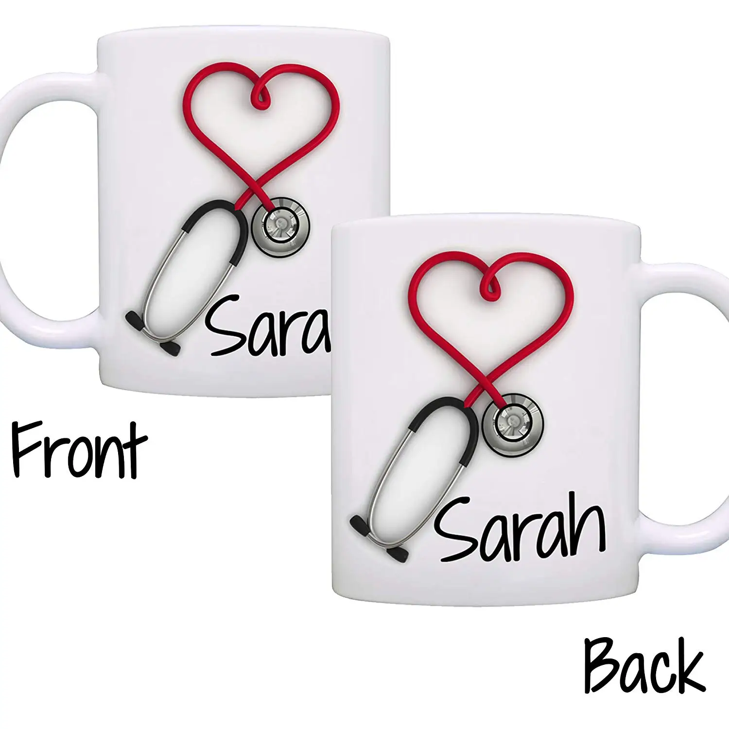 

Personalized Mug!! Stethoscope Coffee Mug, a Funny and Unique Gift Mugs for Nurses and Doctors, Printed on Both Sides!