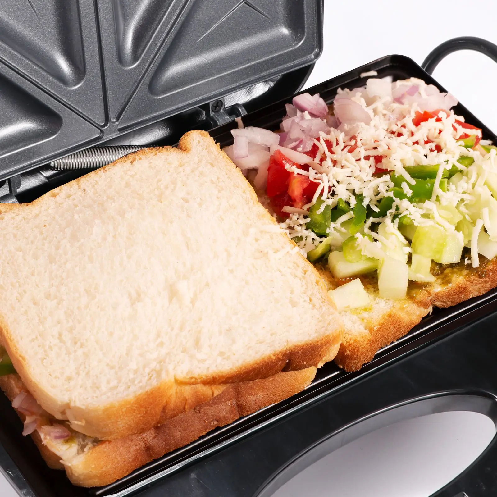 Фото Многофункциональный сэндвич-тостер 4 в 1 антипригарное покрытие Легкая очистка