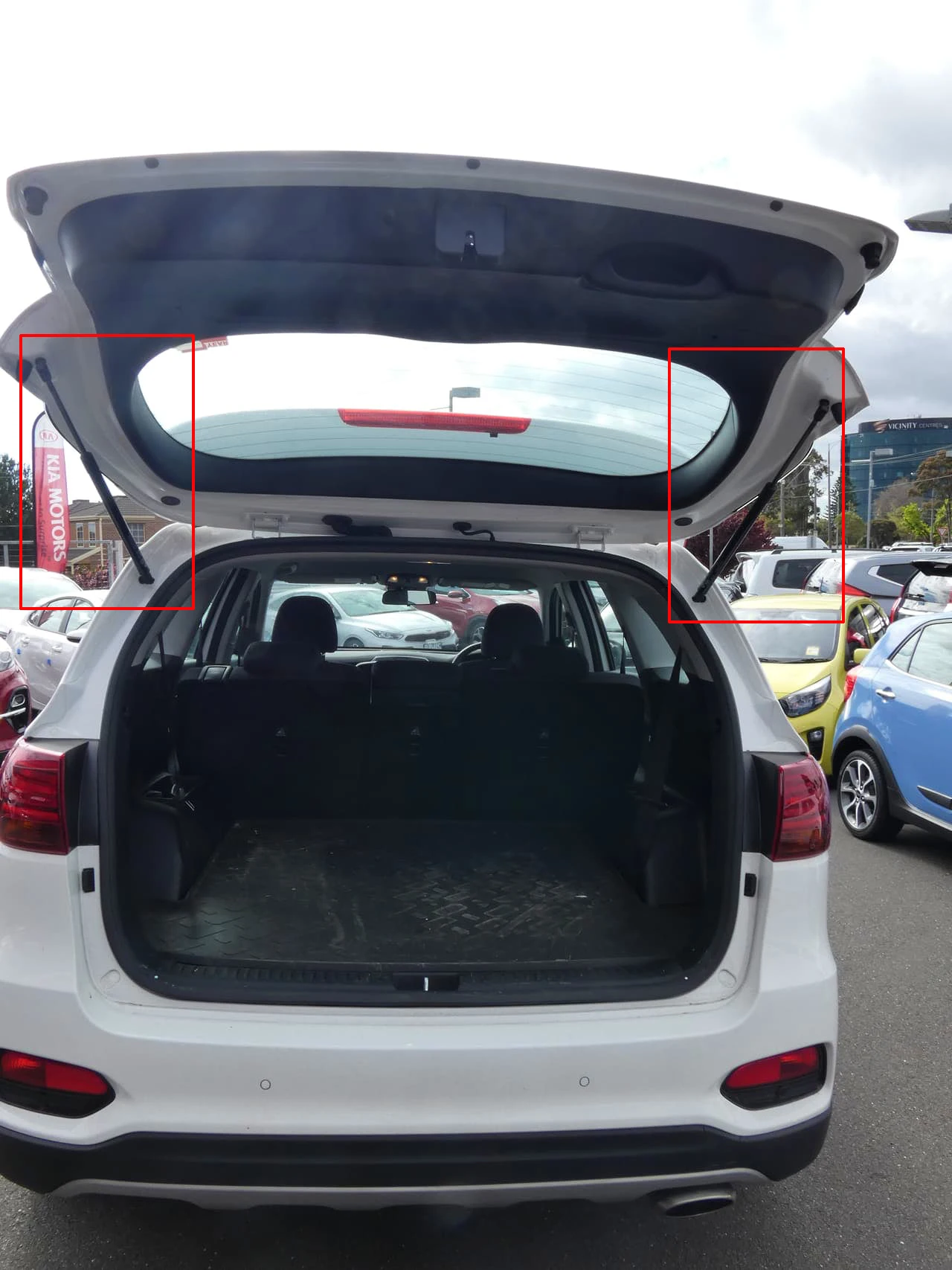 Углеродное волокно для Kia Sorento(UM) SUV- авто задний багажник загрузки багажника Boot Lift поддерживает газовые Распорки газовые балки амортизаторы