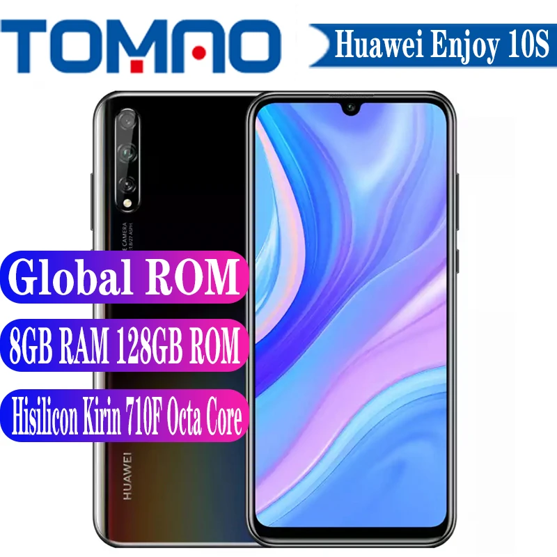 Huawei Enjoy 10s Mobilephone 6GB 8GB RAM128GB ROM Hisilicon Kirin 710F Octa Core 6.3inch OLED Screen 48MP Main Camera 4000mAh huawei r1200 phones