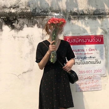 

2019 Summer Korean Version Printed Irregular Dress Ladies V-Neck Slim Fashion Dress Woman High Waist Mesh Casual Mini Dress Girl
