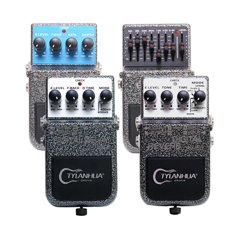 Skysonic Rv100/dd2/ch100 Acoustic Guitar Effect Pedal With Reverb/delay/chorus/equalizer