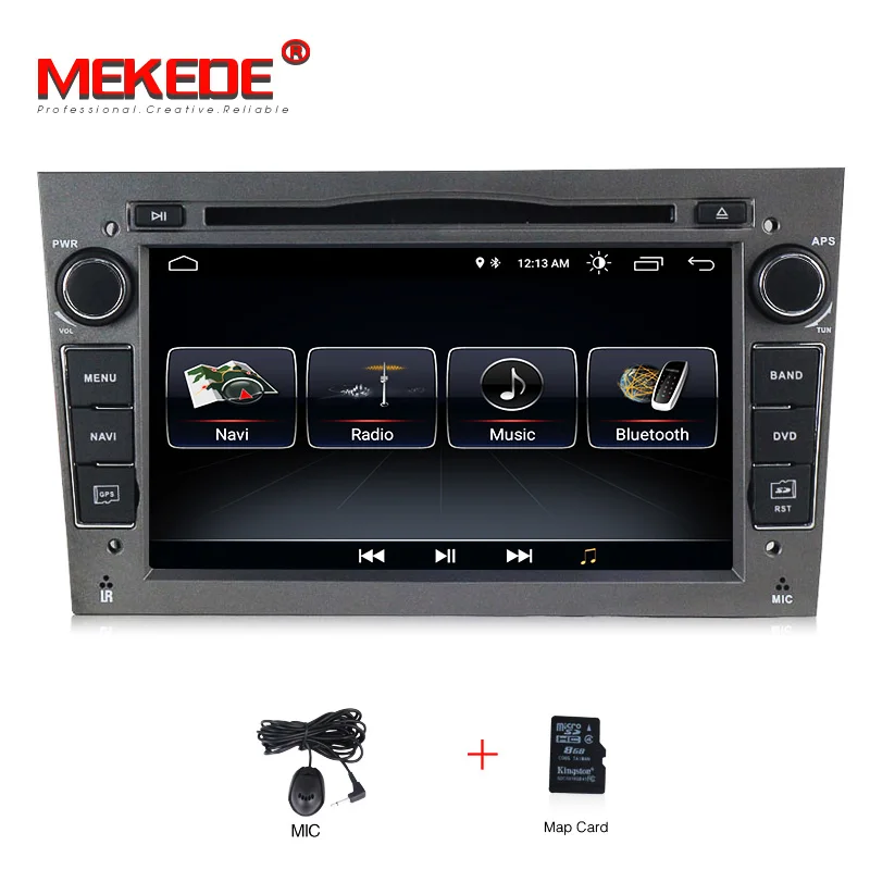 MEKEDE Android 8,1 Автомобильная dvd-навигационная система плеер для Opel Astra Vectra Antara Zafira Corsa с SWC WIFI BT 3g - Цвет: gray