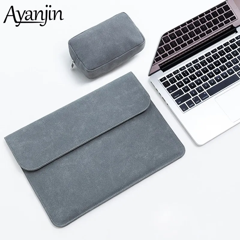 Сумка для ноутбука 13 3 кожаный рукав 15 4 16 дюймов Xiaomi Macbook Air Чехол 11 12 Pro Сенсорная