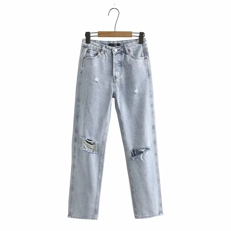 Женские рваные джинсы Dad Pants Новинка весна-лето 2020 свободные шаровары модные с