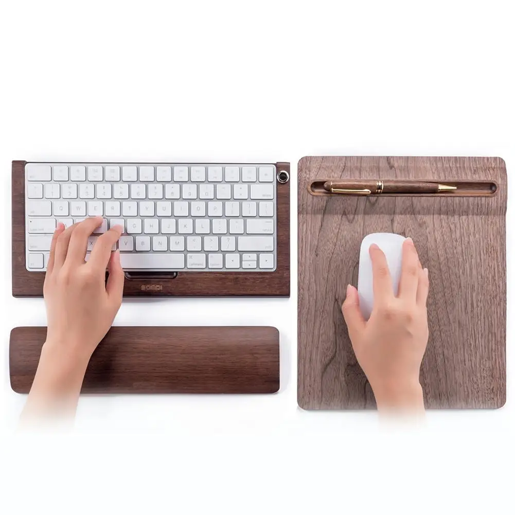 

Retro Bamboo Stand Dock Holder for A p p l e iMac 2nd Wireless Bluetooth Keyboard