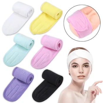 

1/2/5/10/20pcs Extension Eyelashes Facial Headband with Magic Tape Make Up Wrap Head Terry Cloth Stretch Towel Makeup Tools