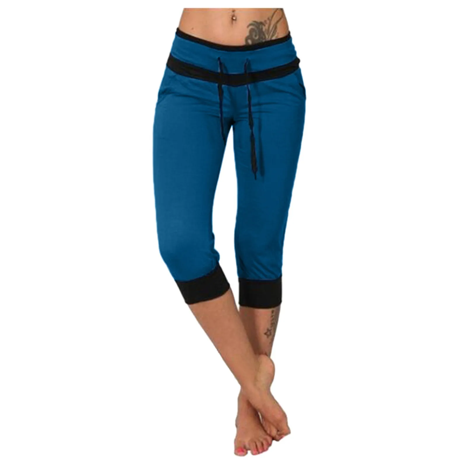 3/4 Yoga Pants Women Calf-length Pants Capri Pant Women Fitness Yoga Gym  High Waist Leggins Sport Leggings Activewear Pant #T4G