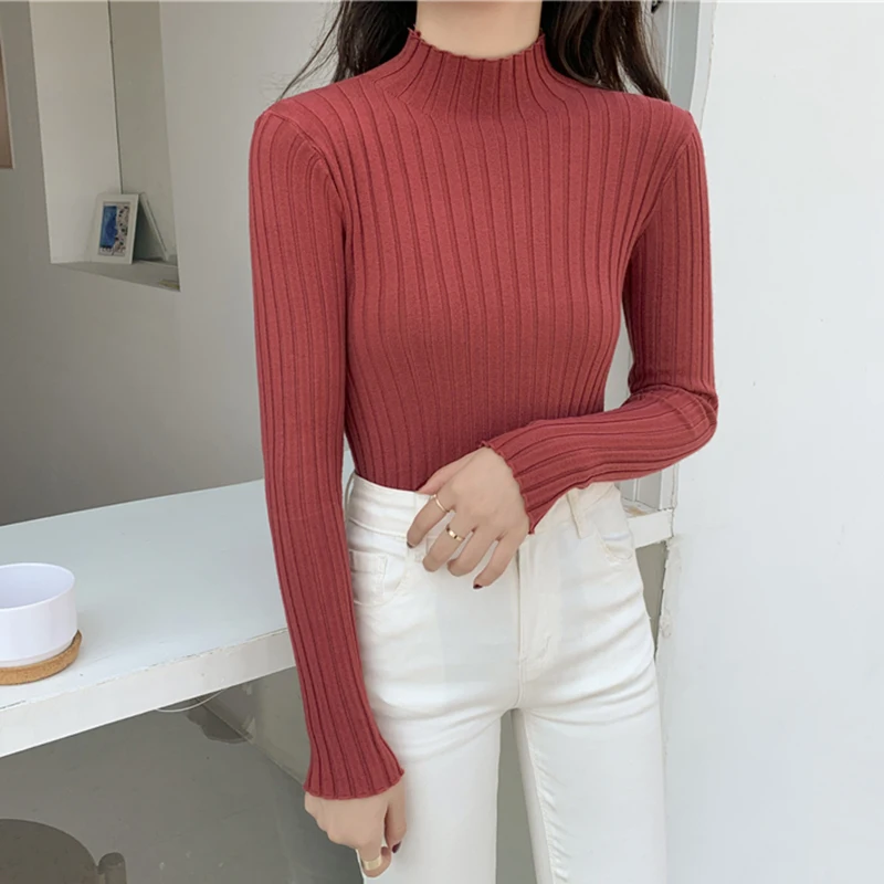 2025 Sweater Women's Fashion Autumn Slim-fit Turtleneck Sweater