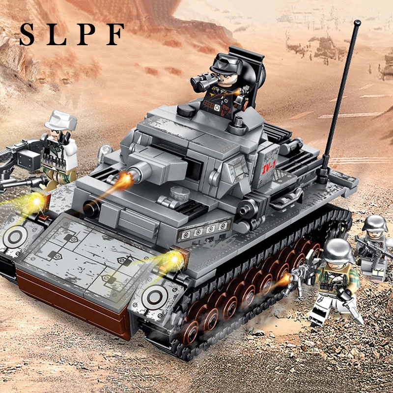 

SLPF Building Blocks Toys For Children Diy Educational Kids Tank Boys Assembly Model Set Brick Compatible  Gift Toy New R49