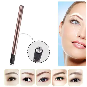 

1Pcs Embroidery Pen Brown Color Cosmetic Eyebrow Microblading Manual Makeup Tattoo Pen Pen Permanent 3D Pen Machine Z3I9