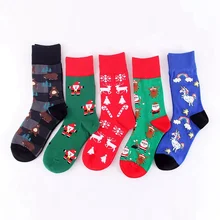 Женские милые носки с рисунками животных; сезон осень-зима; плотные теплые носки; Новинка года; рождественские праздничные носки для девочек; подарки
