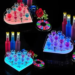 Bar Cocktail Rack KTV Nightclub Cocktail Cup Set Cocktail Cup Holder 12-Hole Love Shooter Glass Cup Holder