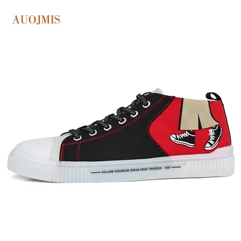 

Auojmis 2019 explosion models transparent bottom canvas shoes low shoes summer student shoes breathable wild casual men's shoes