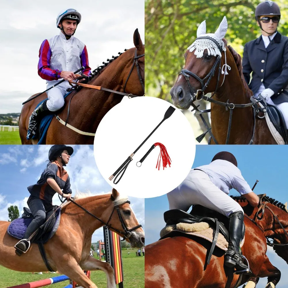 Equestrian Sports Sports & Outdoors Whips & Crops WINOMO Leather Jump