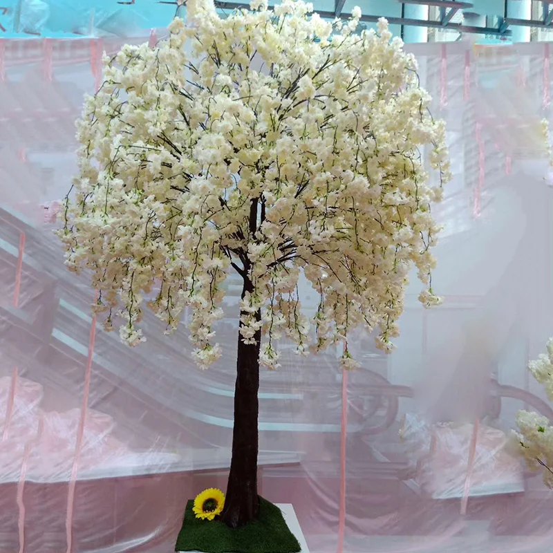 

2M Height Artificial Cherry Blossom Tree Christmas Fairy Garden Party Wedding Centerpieces Decorations Artificial Plant 6.5ft