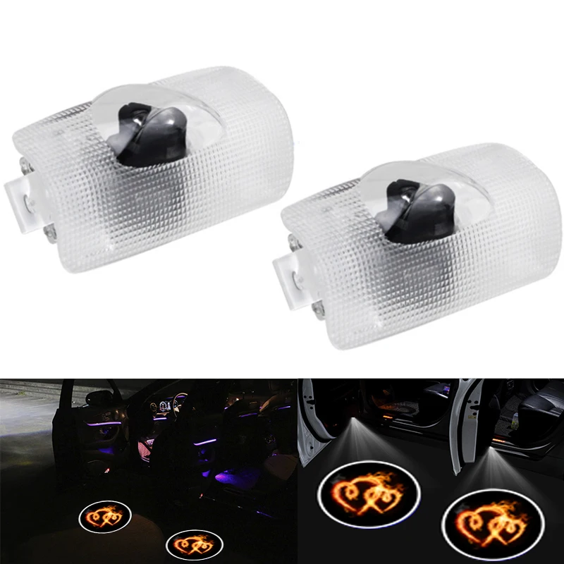 A pair Led car Welcome Lamp Car Door Circle Shadow Light Ghost DIY Logo Projector Courtesy Backlight For Toyota Previa Camry 12V - Испускаемый цвет: 05