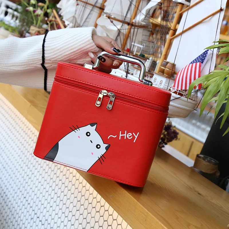 

Cosmetic Bag South Korea Simple Large Capacity Storage Bag Box Hand Wash Bag Small Portable Mini Ladies' Square Bag