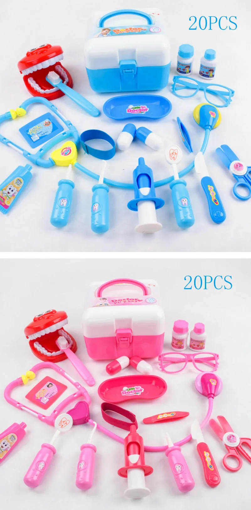 20 шт./Набор Детский доктор игрушки роскошный набор имитационная модель медицинский шкаф набор стоматолога для детей подарок
