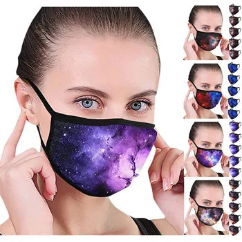 

Prnting Facemask Mouth Washable Earloop Windproof Masca1pc Fashion Breathable Muffle maskas Cycling Camping Equipment Travel