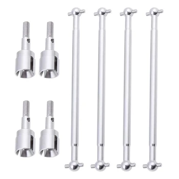 

08029 Dogbones 89.5mm & Stub Wheel Axle 02033 Drive Shaft for 1/10 Redcat HSP Exceed RC Car Truck Replacement Silver