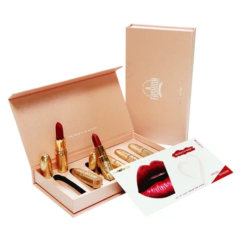 

Bullet-shaped Matte Lipstick Set/6pcs Neutral Lipstick Tube Matte Glitter Lip stick No Easy To Fade Liquid Lipsticks