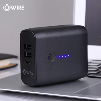 

OWIRE 2in1 Charger and Power Bank 5000mAh Dual-Mode Dual-Port 3A Fast Charge for Apple Android Phone Tablet