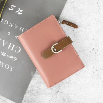 

Fashion Women Short Purses Vintage PU Leather Lady Snap Fastener Short Clutch Wallet Small Matte Women Wallet Female Purse