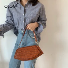 Модные Винтажные Сумки через плечо с узором «крокодиловая кожа» для женщин, роскошные женские Сумки из искусственной кожи, дизайнерская сумка на плечо