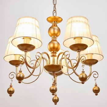 

Chandelier "Isabella" 5x40W E14 gold-champagne 60x60x50-100 cm. 4568792