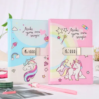 

More Function Ben Belt Lock Diary Notepad Notebook Stationery Password Thicken Primary School Students Small List Ben Pack